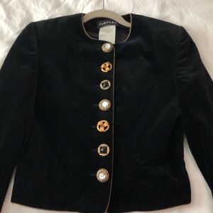 Vintage PORTARA velvet black jacket